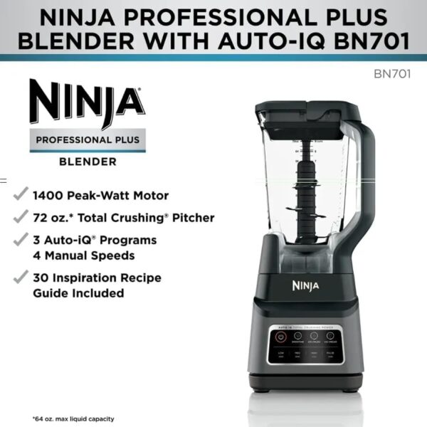 Ninja BN701 Professional Plus Blender BLACK - Image 2