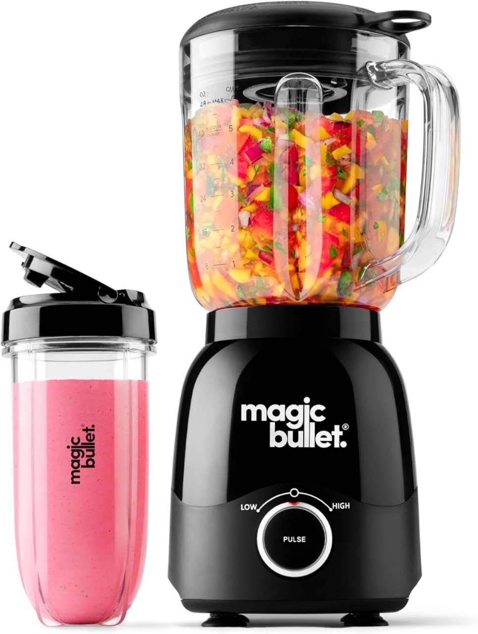magic bullet Combo Blender, 48oz Pitcher, Blending Cup, Simple Speed Dial – MBF50200AK - Image 2