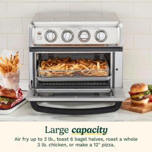 Cuisinart Air Fryer Toaster Oven with Grill, 1800W 8-1 Air Fryer Oven with Bake, Convection Bake, Grill, Broil and Warm Options, Large Capacity, 60-Minute Timer, TOA-70, Stainless Steel