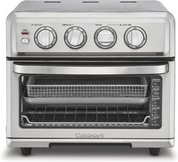 Cuisinart Air Fryer Toaster Oven with Grill, 1800W 8-1 Air Fryer Oven with Bake, Convection Bake, Grill, Broil and Warm Options, Large Capacity, 60-Minute Timer, TOA-70, Stainless Steel - Image 2