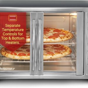 Elite Gourmet ETO-4510M French Door 47.5Qt Stainless Steel